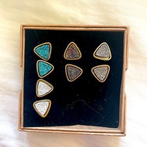 Druzy diamond earrings